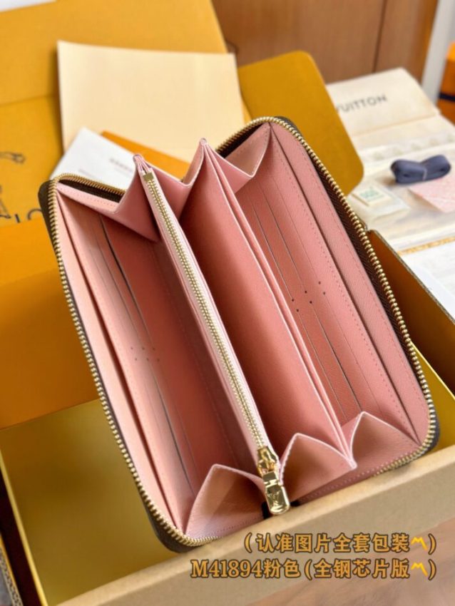 Replica Louis Vuitton Zippy Wallet Brown&Pink 2 Replica Louis Vuitton Zippy Wallet Brown&Pink - high-accuracy replica luxury purse