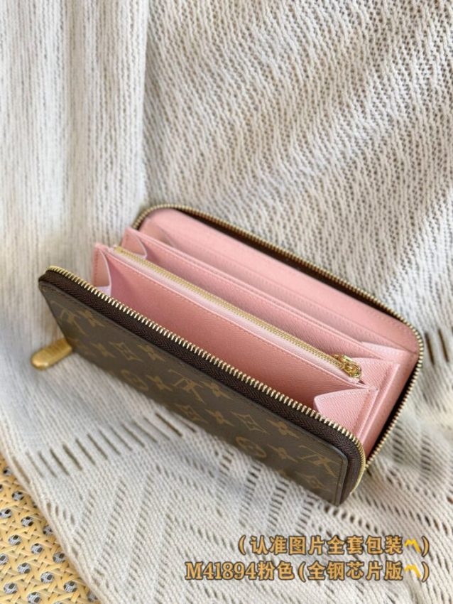 Replica Louis Vuitton Zippy Wallet Brown&Pink 6 Replica Louis Vuitton Zippy Wallet Brown&Pink - realistic designer-inspired fake bag