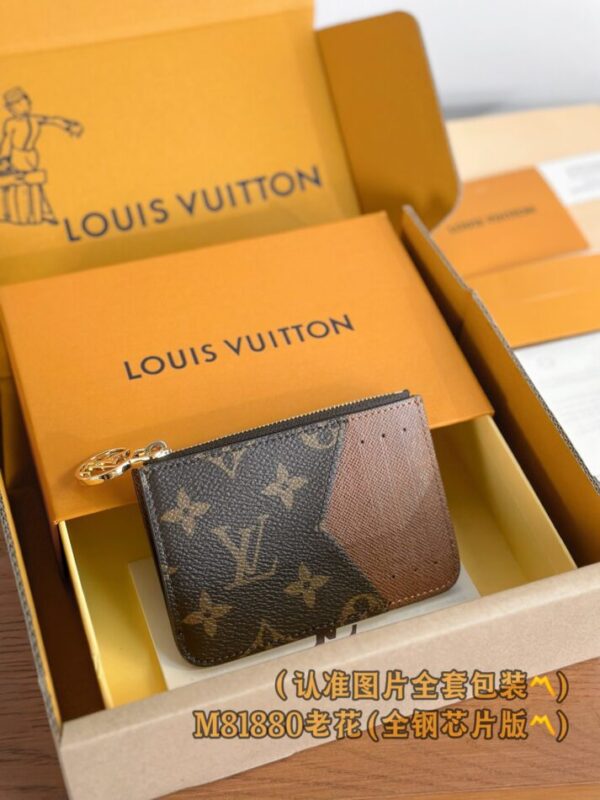 Replica Louis Vuitton Romy Card Holder Brown - top-rated replica designer bag