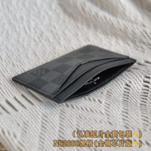 Replica Louis Vuitton Card Holder Black Grid - top-tier luxury replica shoulder bag