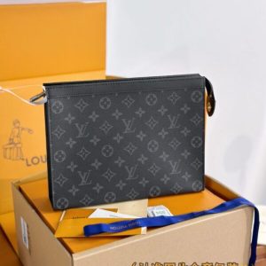 Replica Louis Vuitton Pochette Voyage Black 10 Replica Louis Vuitton Pochette Voyage Black - near-authentic luxury replica handbag
