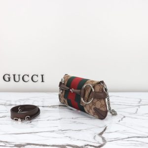Replica Gucci Horsebit Chain Shoulder Bag Brown 2 Replica Gucci Horsebit Chain Shoulder Bag Brown - realistic designer-inspired fake bag