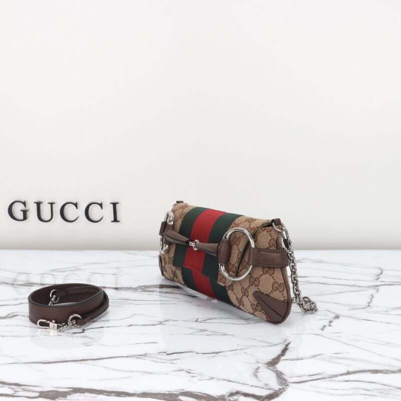 Replica Gucci Horsebit Chain Shoulder Bag Brown 2 Replica Gucci Horsebit Chain Shoulder Bag Brown - realistic designer-inspired fake bag