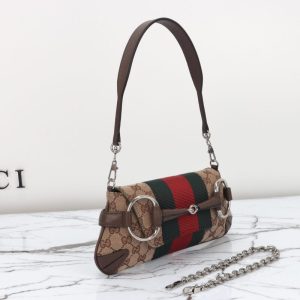 Replica Gucci Horsebit Chain Shoulder Bag Brown 9 Replica Gucci Horsebit Chain Shoulder Bag Brown - high-quality designer bag clone