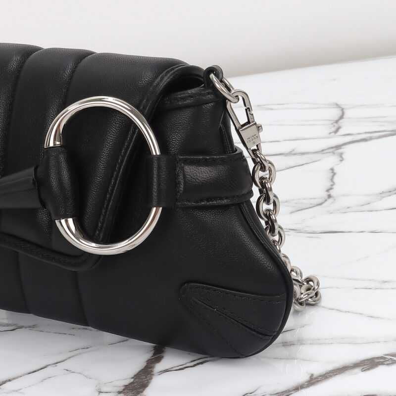 Replica Gucci Horsebit Chain Shoulder Bag Black 10 Replica Gucci Horsebit Chain Shoulder Bag Black - top-rated replica designer bag