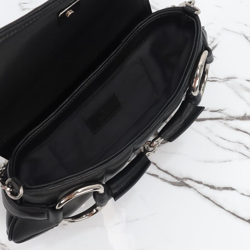 Replica Gucci Horsebit Chain Shoulder Bag Black 7 Replica Gucci Horsebit Chain Shoulder Bag Black - premium-grade designer purse dupe