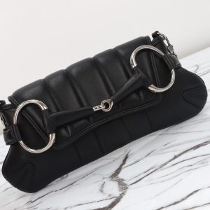 Replica Gucci Horsebit Chain Shoulder Bag Black 6 Replica Gucci Horsebit Chain Shoulder Bag Black - authentic-look luxury purse replica