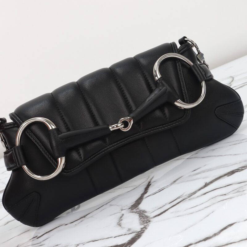 Replica Gucci Horsebit Chain Shoulder Bag Black 6 Replica Gucci Horsebit Chain Shoulder Bag Black - authentic-look luxury purse replica