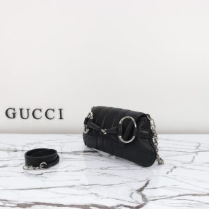 Replica Gucci Horsebit Chain Shoulder Bag Black 5 Replica Gucci Horsebit Chain Shoulder Bag Black - high-accuracy replica luxury purse
