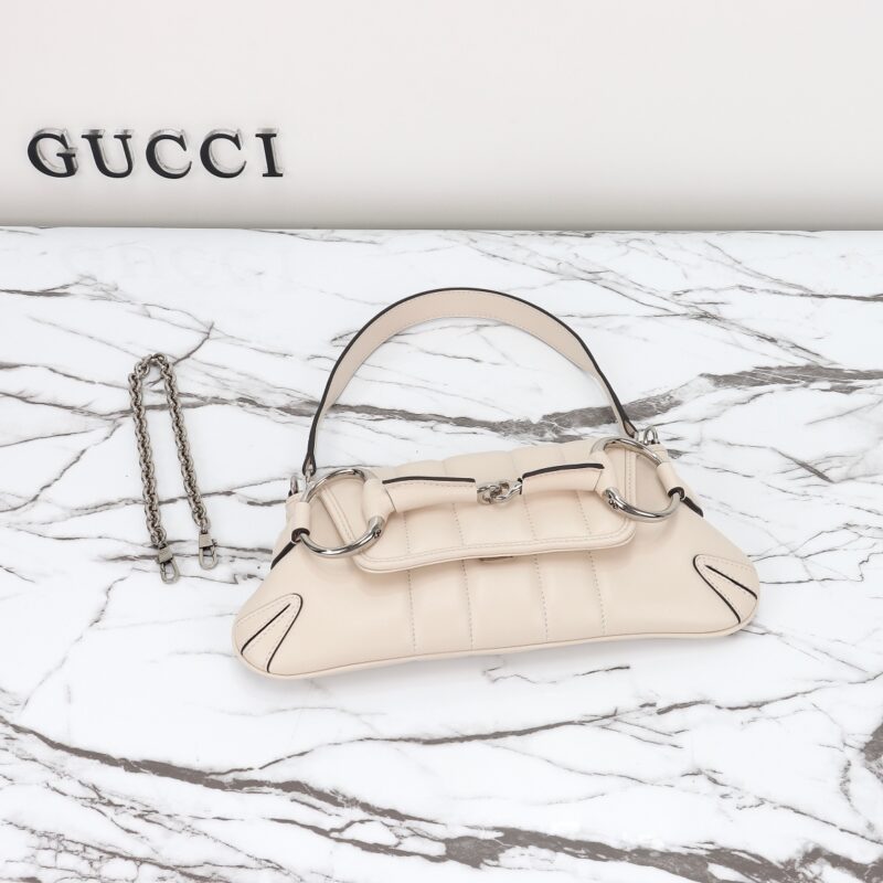Replica Gucci Horsebit Chain Shoulder Bag White 9 Replica Gucci Horsebit Chain Shoulder Bag White - near-authentic luxury replica handbag