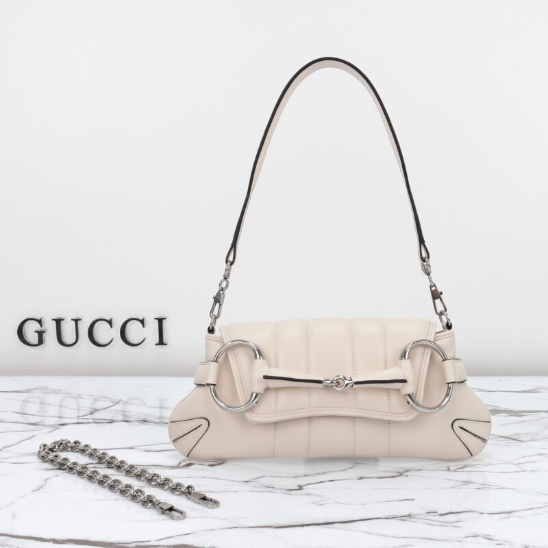 Replica Gucci Horsebit Chain Shoulder Bag White 8 Replica Gucci Horsebit Chain Shoulder Bag White - elite superclone designer purse