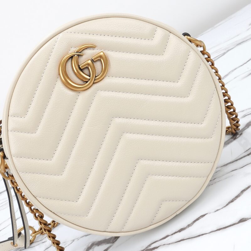 Replica Gucci GG Mormont Round White - ultra-realistic fake designer tote