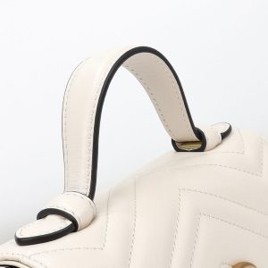 Replica Gucci GG Marmont Top Handle White 5 Replica Gucci GG Marmont Top Handle White - realistic designer-inspired fake bag