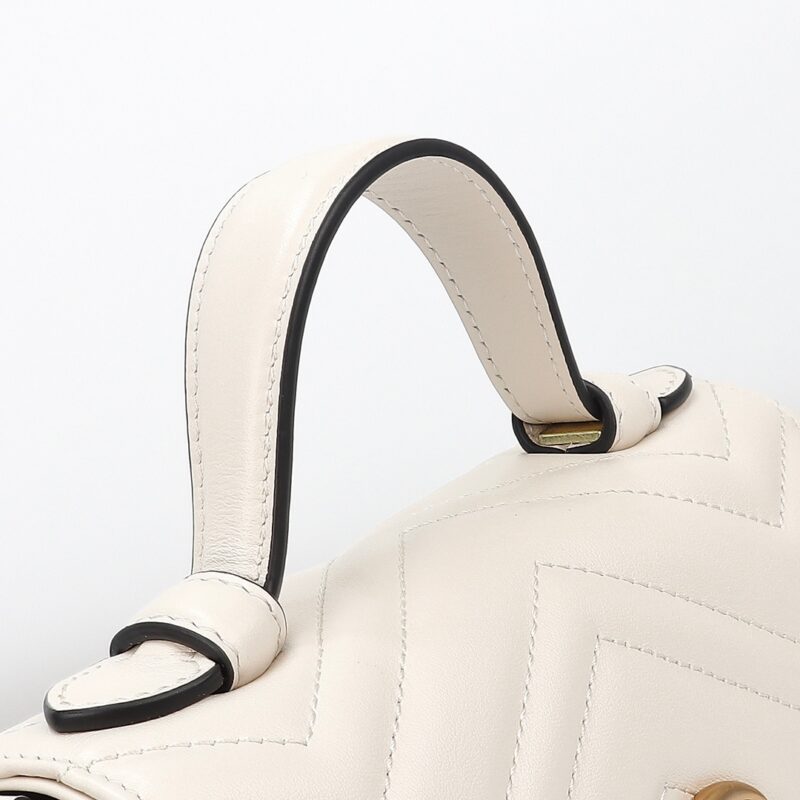 Replica Gucci GG Marmont Top Handle White 5 Replica Gucci GG Marmont Top Handle White - realistic designer-inspired fake bag