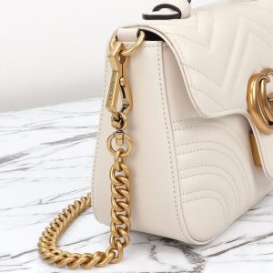 Replica Gucci GG Marmont Top Handle White 6 Replica Gucci GG Marmont Top Handle White - high-quality designer bag clone