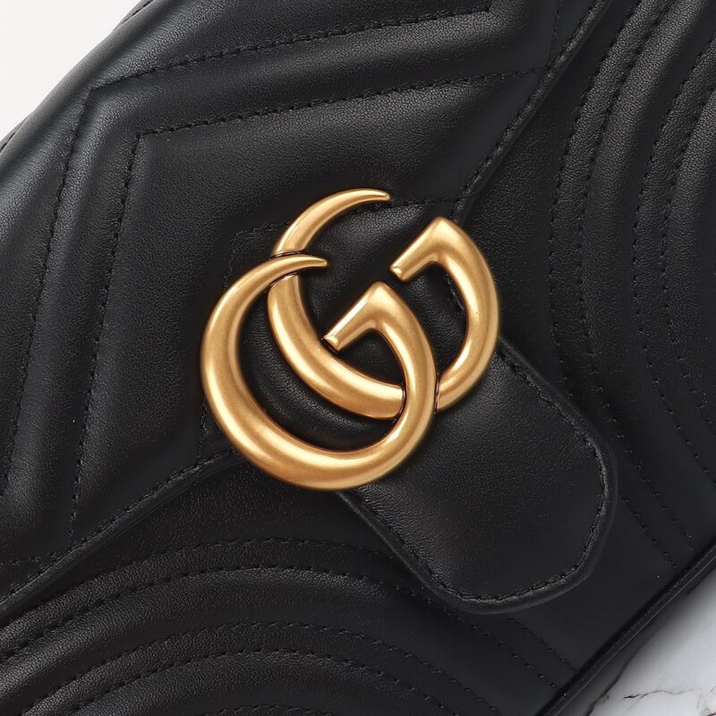Replica Gucci GG Marmont Top Handle Black 5 Replica Gucci GG Marmont Top Handle Black - high-quality designer bag clone