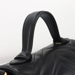 Replica Gucci GG Marmont Top Handle Black 7 Replica Gucci GG Marmont Top Handle Black - best quality luxury bag dupe
