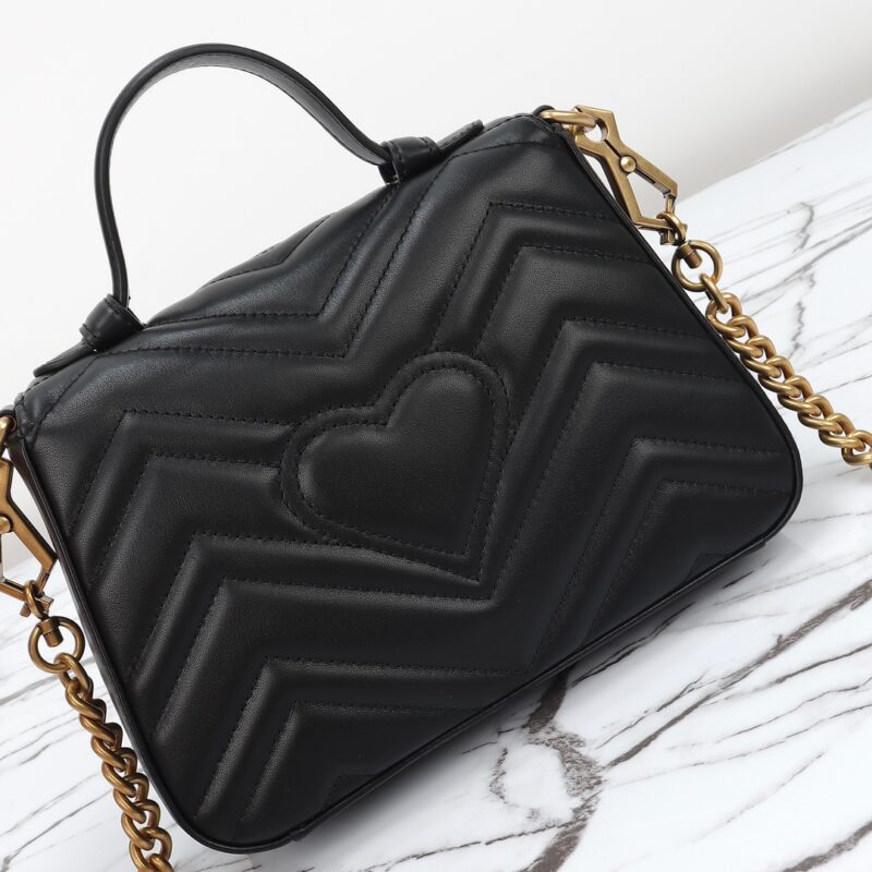Replica Gucci GG Marmont Top Handle Black 10 Replica Gucci GG Marmont Top Handle Black - best-selling designer handbag dupe