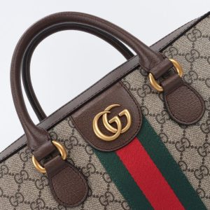 Replica Gucci Briefcase Canvas Beige - premium 1:1 fake handbag model