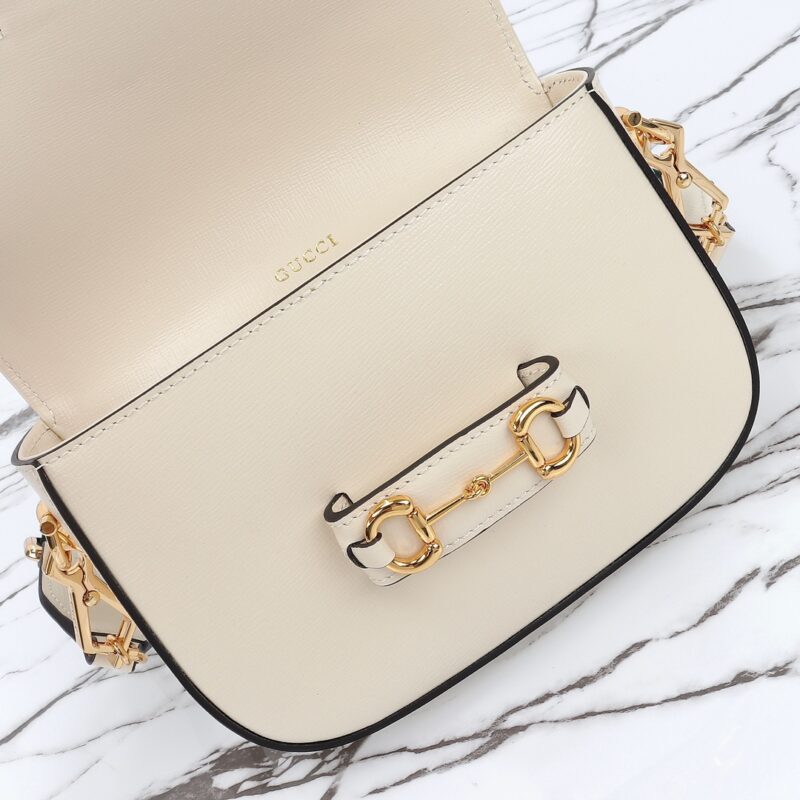 Replica Gucci Horsebit 1955 Double G Mini White - top-rated replica designer bag