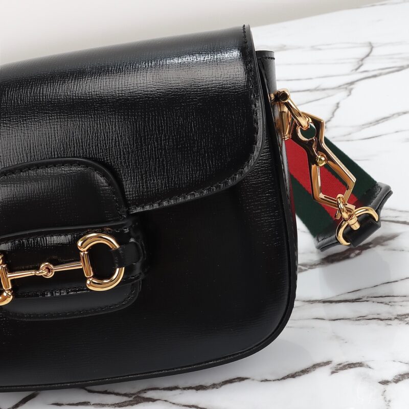 Replica Gucci Horsebit 1955 Double G Mini Black 4 Replica Gucci Horsebit 1955 Double G Mini Black - top-tier luxury replica shoulder bag