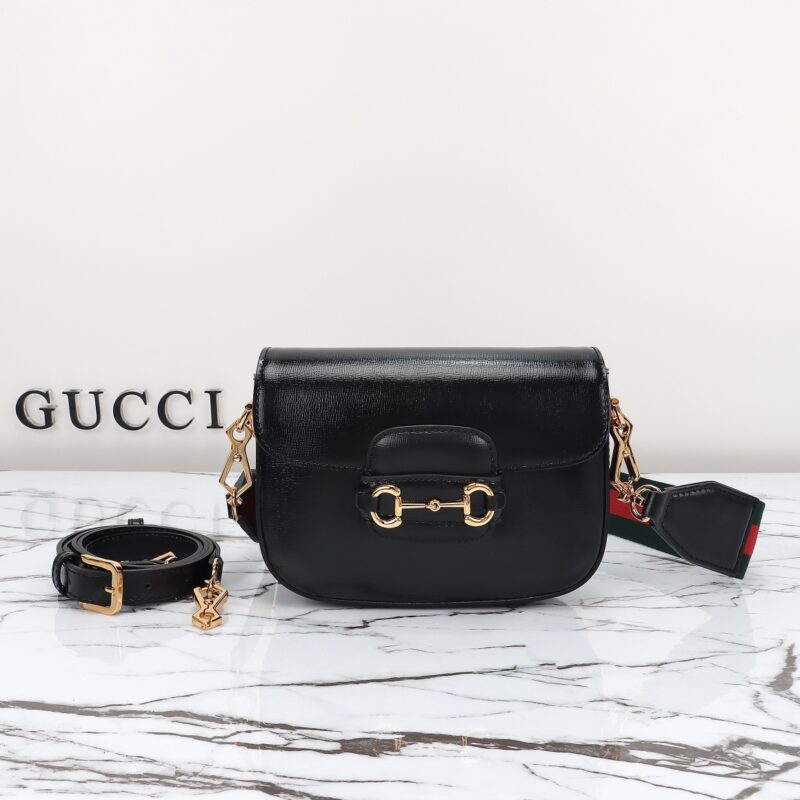 Replica Gucci Horsebit 1955 Double G Mini Black 3 Replica Gucci Horsebit 1955 Double G Mini Black - best-selling designer handbag dupe