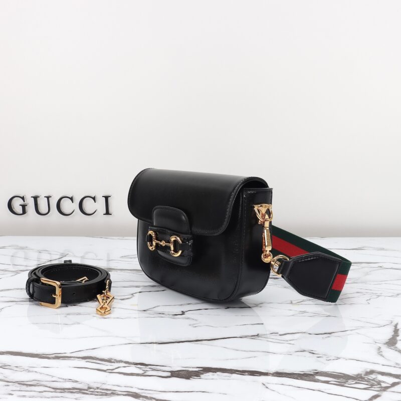 Replica Gucci Horsebit 1955 Double G Mini Black 5 Replica Gucci Horsebit 1955 Double G Mini Black - best quality luxury bag dupe