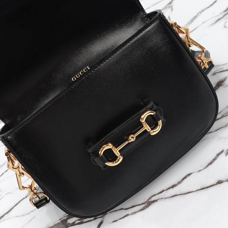 Replica Gucci Horsebit 1955 Double G Mini Black 7 Replica Gucci Horsebit 1955 Double G Mini Black - best-selling designer handbag dupe
