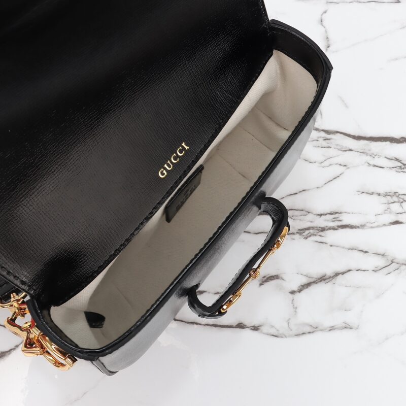 Replica Gucci Horsebit 1955 Double G Mini Black 9 Replica Gucci Horsebit 1955 Double G Mini Black - premium-grade designer purse dupe