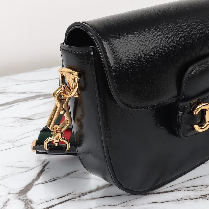Replica Gucci Horsebit 1955 Double G Mini Black 10 Replica Gucci Horsebit 1955 Double G Mini Black - premium-grade designer purse dupe