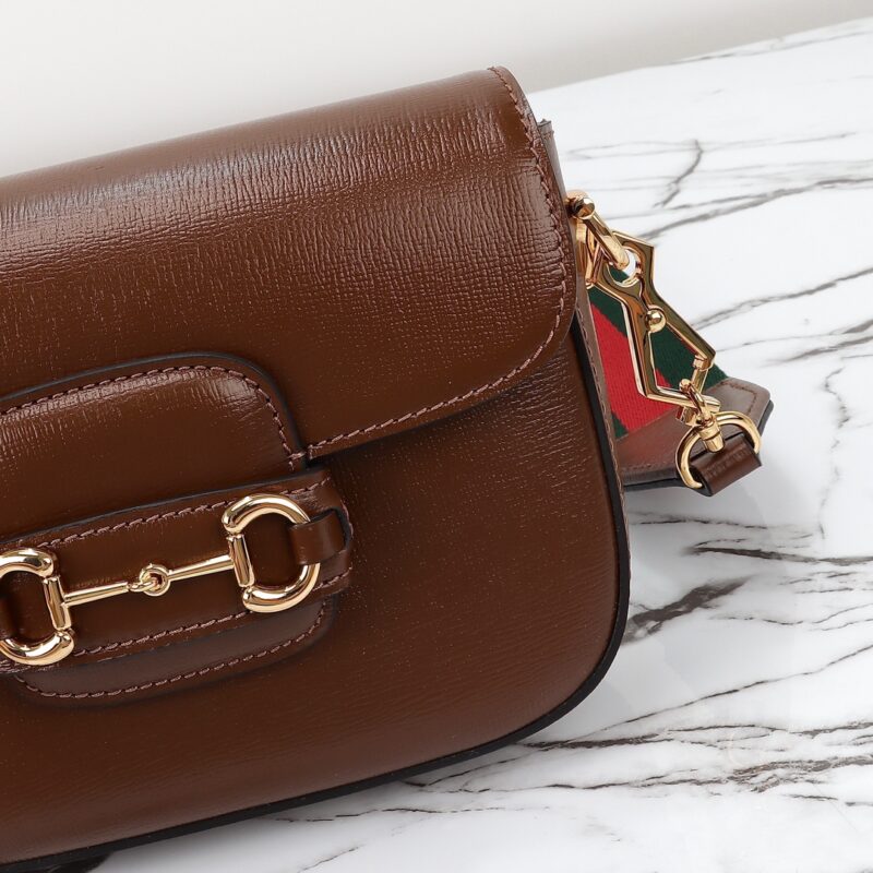 Replica Gucci Horsebit 1955 Double G Mini Brown - best-selling designer handbag dupe