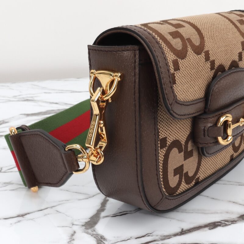 Replica Gucci Horsebit 1955 Double G Mini Brown Canvas 7 Replica Gucci Horsebit 1955 Double G Mini Brown Canvas - ultra-realistic fake designer tote
