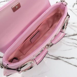 Replica Gucci Horsebit Chain Shoulder Bag Pink 2 Replica Gucci Horsebit Chain Shoulder Bag Pink - premium-grade designer purse dupe