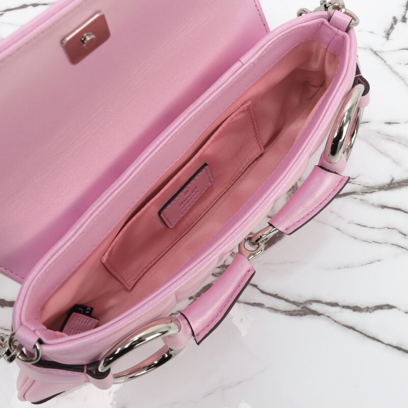 Replica Gucci Horsebit Chain Shoulder Bag Pink 2 Replica Gucci Horsebit Chain Shoulder Bag Pink - premium-grade designer purse dupe