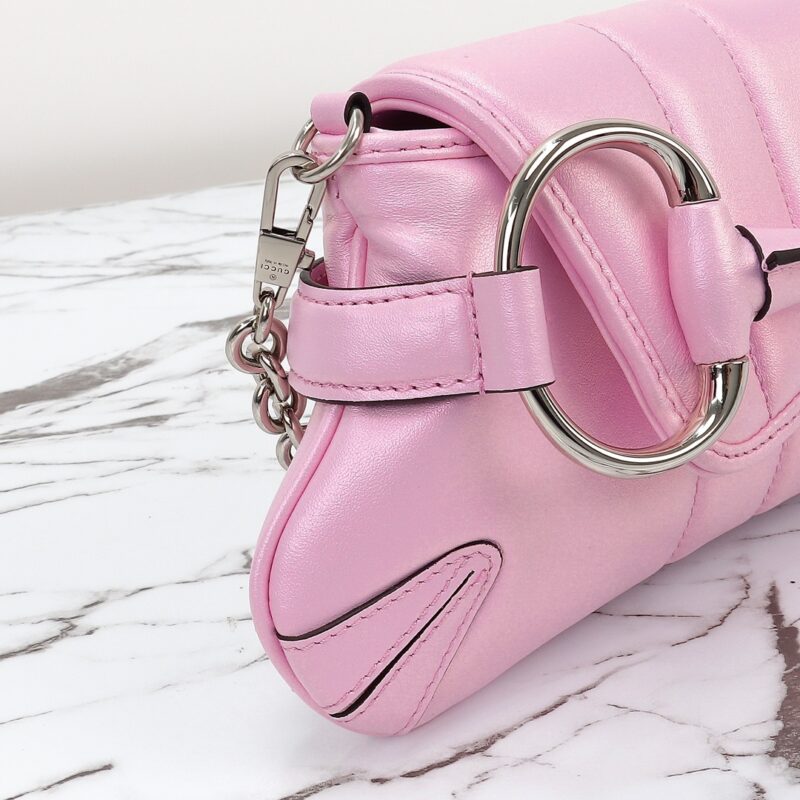 Replica Gucci Horsebit Chain Shoulder Bag Pink 10 Replica Gucci Horsebit Chain Shoulder Bag Pink - high-end fake designer purse