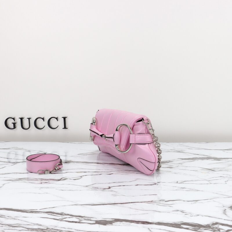 Replica Gucci Horsebit Chain Shoulder Bag Pink 9 Replica Gucci Horsebit Chain Shoulder Bag Pink - realistic designer-inspired fake bag