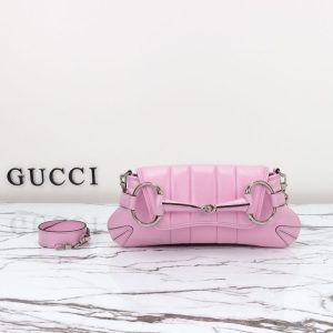 Replica Gucci Horsebit Chain Shoulder Bag Pink 5 Replica Gucci Horsebit Chain Shoulder Bag Pink - top-tier luxury replica shoulder bag