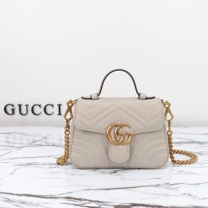 Replica Gucci GG Marmont Top Handle Beige 3 Replica Gucci GG Marmont Top Handle Beige - ultra-realistic fake designer tote