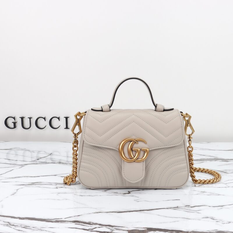 Replica Gucci GG Marmont Top Handle Beige 3 Replica Gucci GG Marmont Top Handle Beige - ultra-realistic fake designer tote