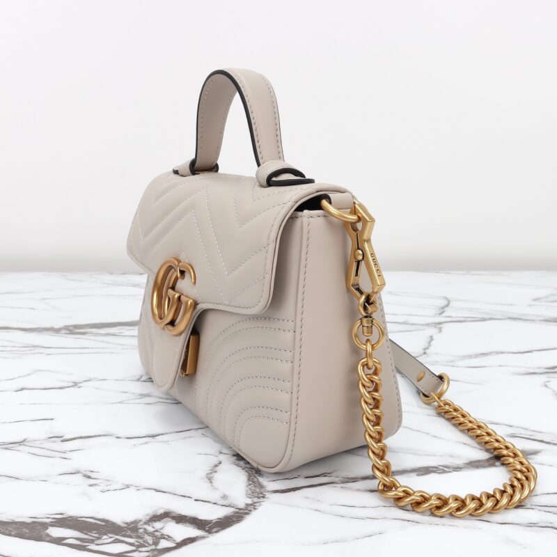 Replica Gucci GG Marmont Top Handle Beige 11 Replica Gucci GG Marmont Top Handle Beige - 1:1 designer replica handbag