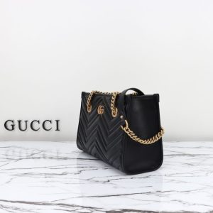 Replica Gucci GG Marmont Tote Black 2 Replica Gucci GG Marmont Tote Black - high-quality designer bag clone