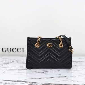 Replica Gucci GG Marmont Tote Black 3 Replica Gucci GG Marmont Tote Black - best-selling designer handbag dupe