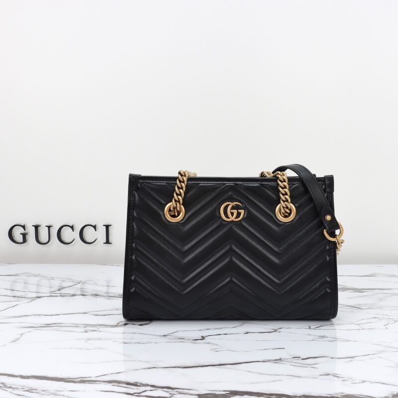 Replica Gucci GG Marmont Tote Black 3 Replica Gucci GG Marmont Tote Black - best-selling designer handbag dupe