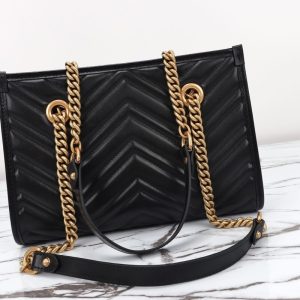 Replica Gucci GG Marmont Tote Black 6 Replica Gucci GG Marmont Tote Black - authentic-look luxury purse replica