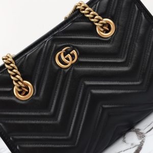 Replica Gucci GG Marmont Tote Black 7 Replica Gucci GG Marmont Tote Black - top-tier luxury replica shoulder bag