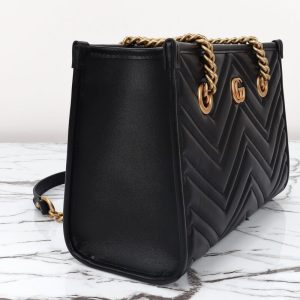 Replica Gucci GG Marmont Tote Black 9 Replica Gucci GG Marmont Tote Black - ultra-realistic fake designer tote