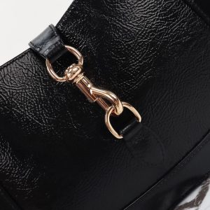 Replica Gucci G Jackie Small Patent Black 2 Replica Gucci G Jackie Small Patent Black - near-authentic luxury replica handbag