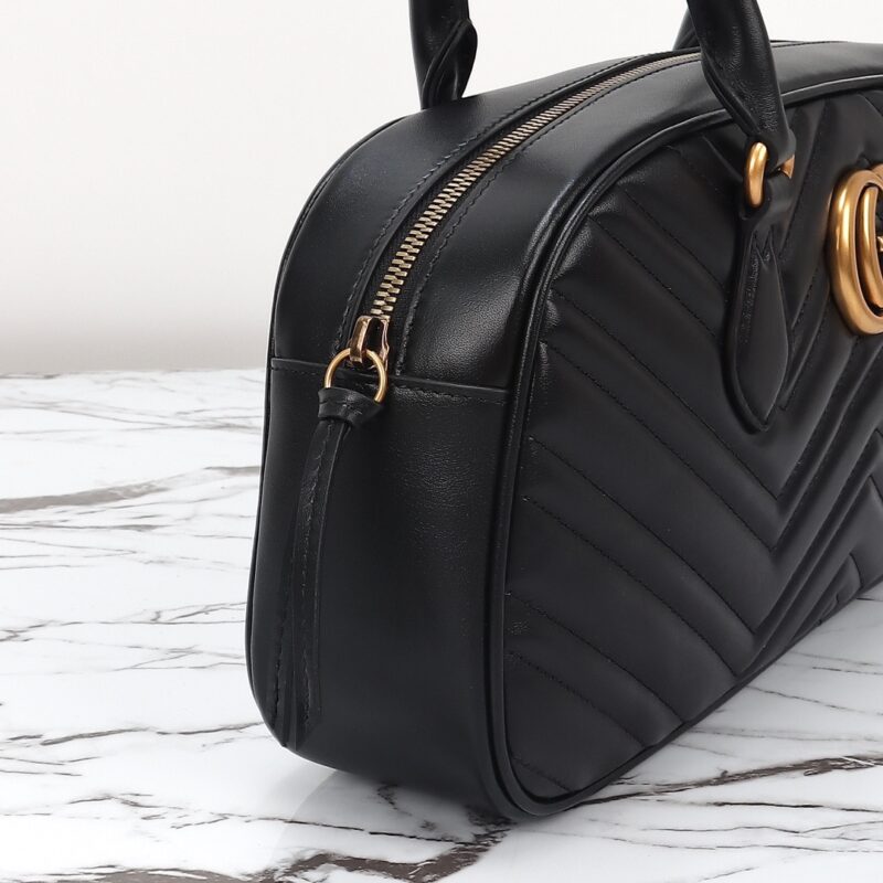 Replica Gucci Marmont Small Top Handle Black 10 Replica Gucci Marmont Small Top Handle Black - realistic designer-inspired fake bag
