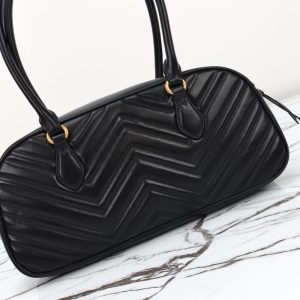 Replica Gucci Marmont Small Top Handle Black 7 Replica Gucci Marmont Small Top Handle Black - ultra-realistic fake designer tote