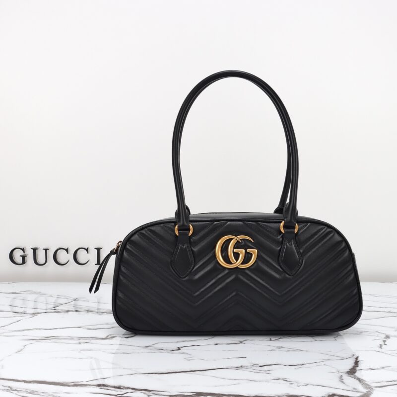 Replica Gucci Marmont Small Top Handle Black 6 Replica Gucci Marmont Small Top Handle Black - top-tier luxury replica shoulder bag